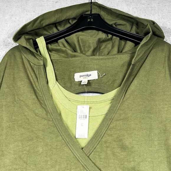 PORRIDGE Anthropologie Hooded Sweatshirt Women's Size XL Green (Moss) NWT - Picture 2 of 10